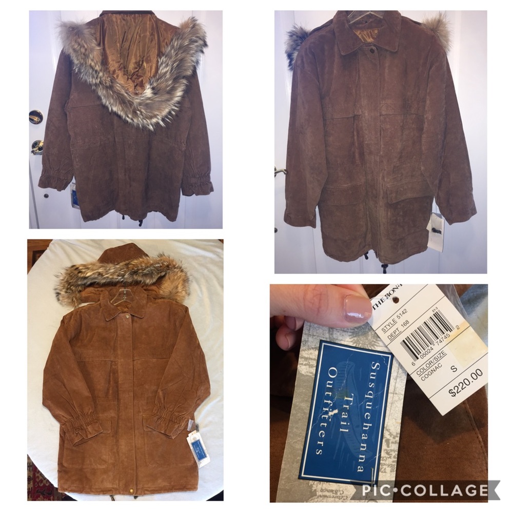 NWT Susquehanna Suede Leather Jacket Size Small - Picture 7 of 7